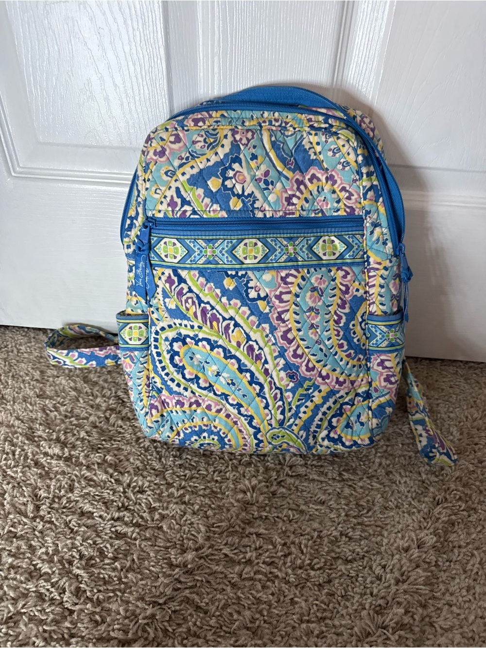 Vera Bradley Blue Paisley Quilted Crossbody Bag - Women